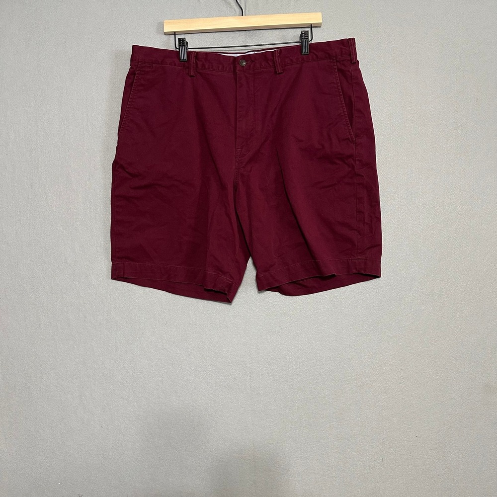 Polo Ralph Lauren Mens 40 Burgundy Stretch Classic Fit Chino Shorts Maroon